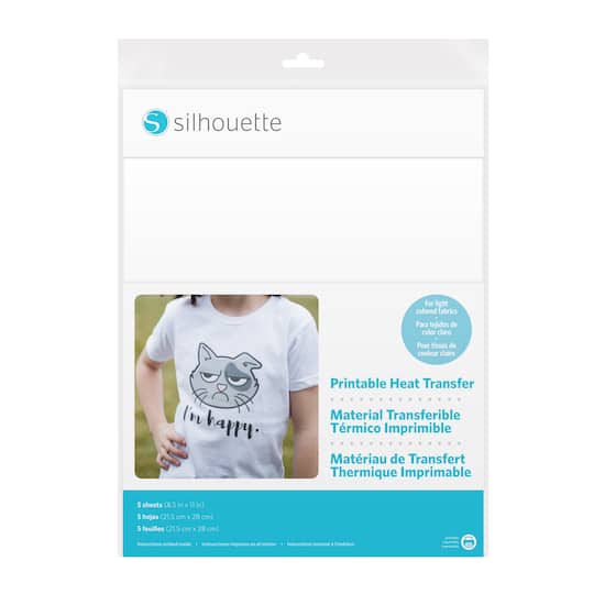 Buy The Silhouette Printable Heat Transfer Sheets For Dark Fabrics At Michaels